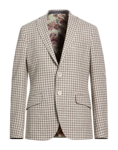 Man Blazer Beige Size 42 Wool, Cotton, Linen