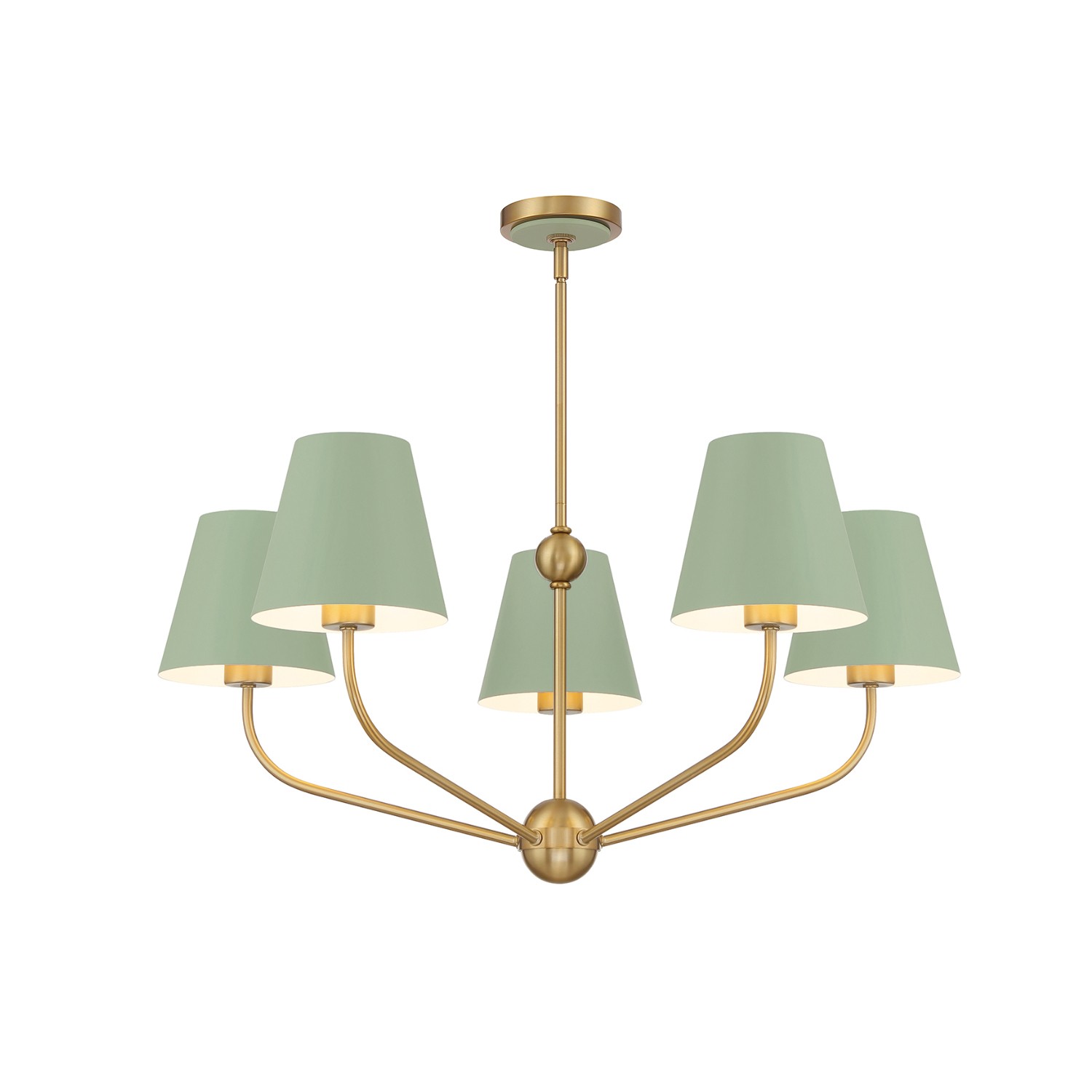 Vibrant Gold + Green Chandelier from the Xavier Collection
