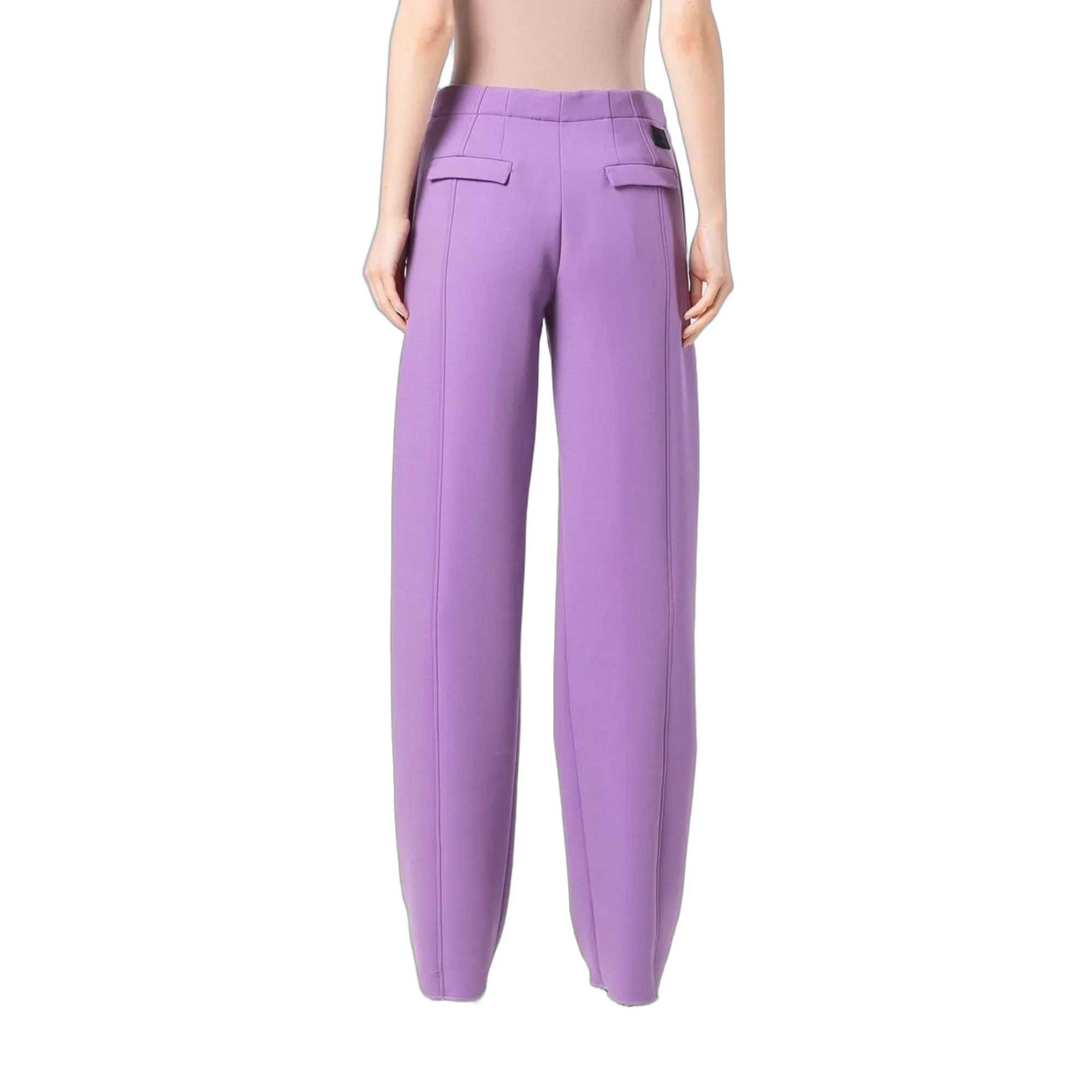 High-Waist Tailored Trousers — Purple