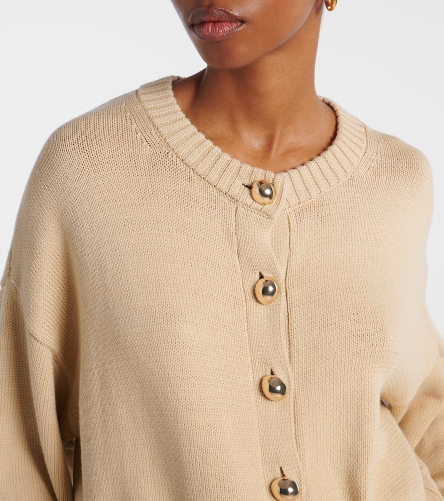 Cotton and silk-blend cardigan