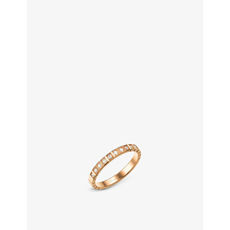 Ice Cube 18ct Rose-Gold and Diamond Ring