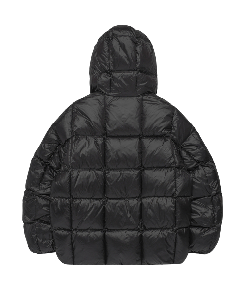 HOODED DUCK DOWN JACKET BLACK