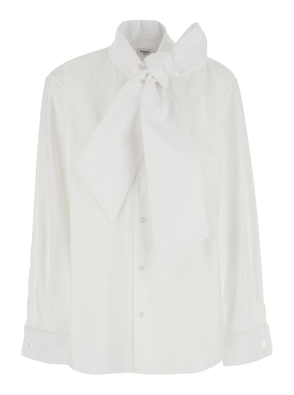 Lavallière Collar Blouse — White