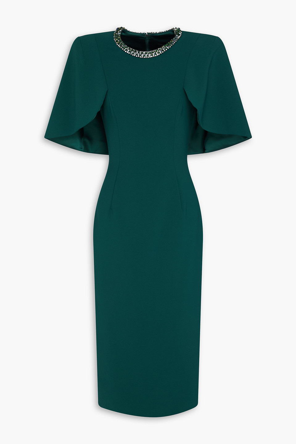Crystal-embellished crepe midi dress - Green - UK 8