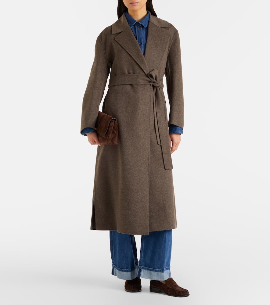 Luna virgin wool wrap coat