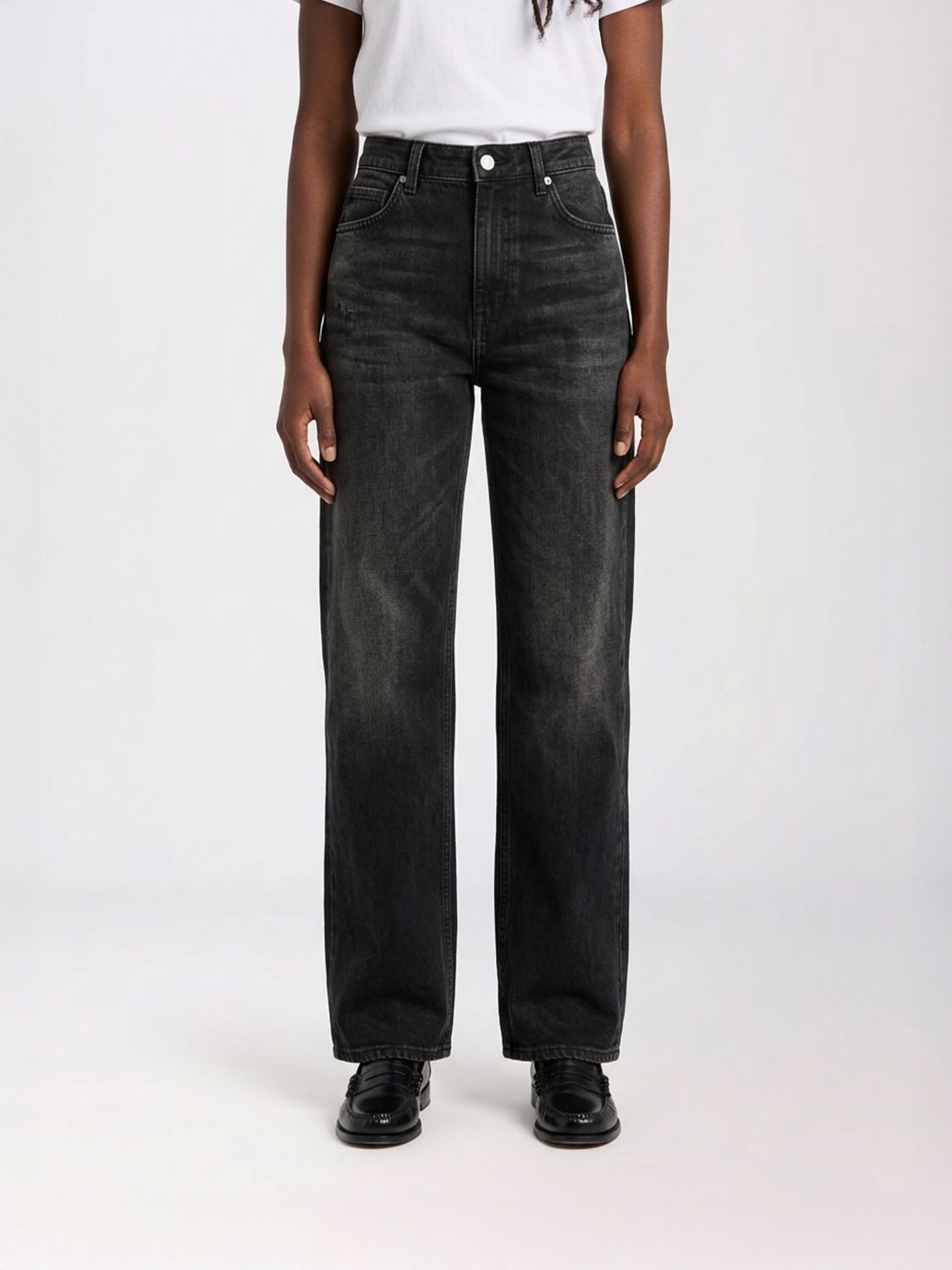 Jeans Woman color Charcoal
