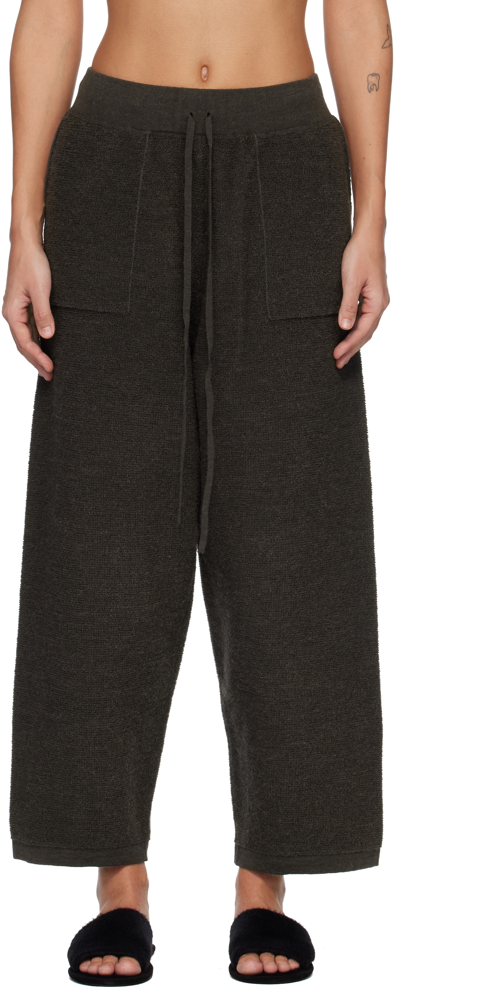 Gray Fine Terry Lounge Pants