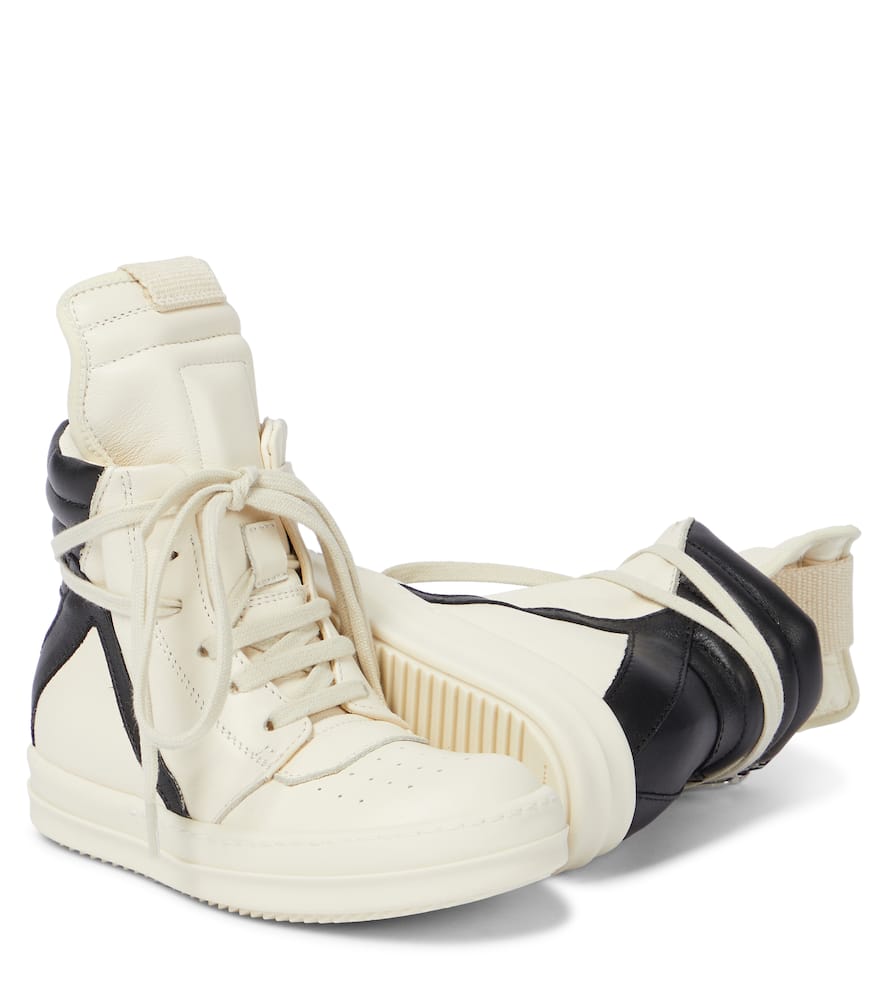 Rick Owens Kids Geobasket leather high-top sneakers