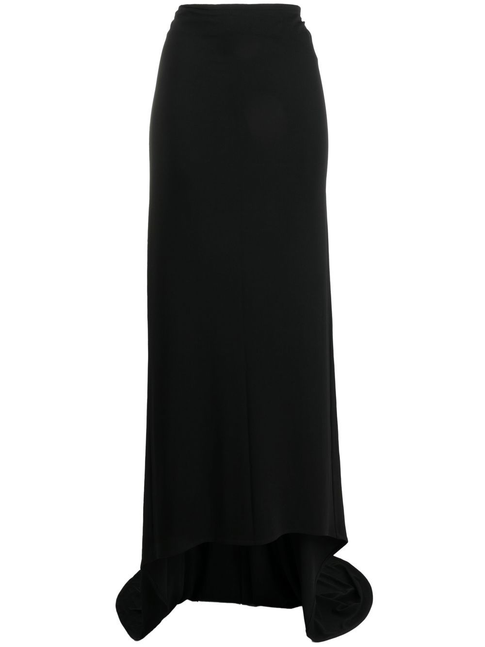 Asymmetric maxi skirt - Black