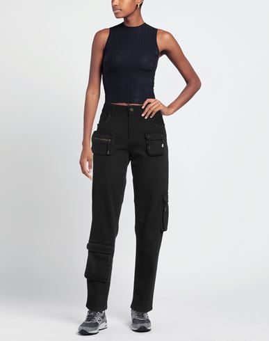 Par. co Denim Woman Pants Black Size 25 Cotton, Recycled cotton, Recycled polyester, Elastane