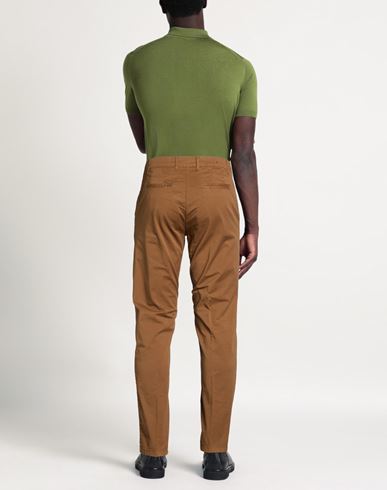 Man Pants Brown Size 42 Cotton, Elastane