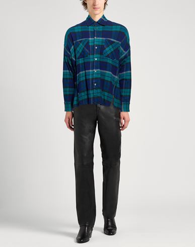 Man Shirt Emerald green Size 3 Cotton