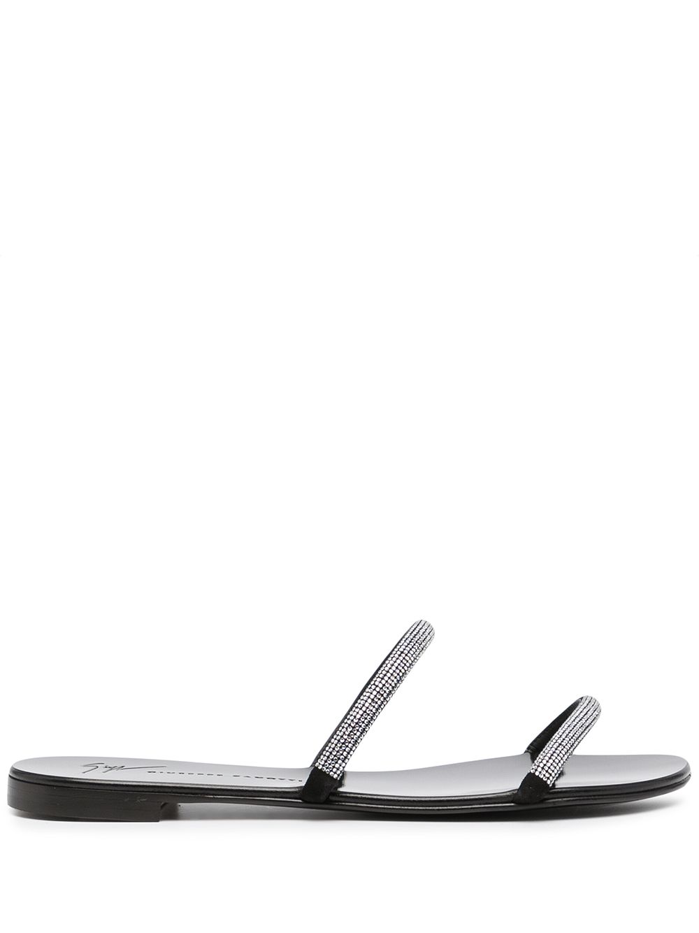 Croisette crystal-embellished sandals - Black