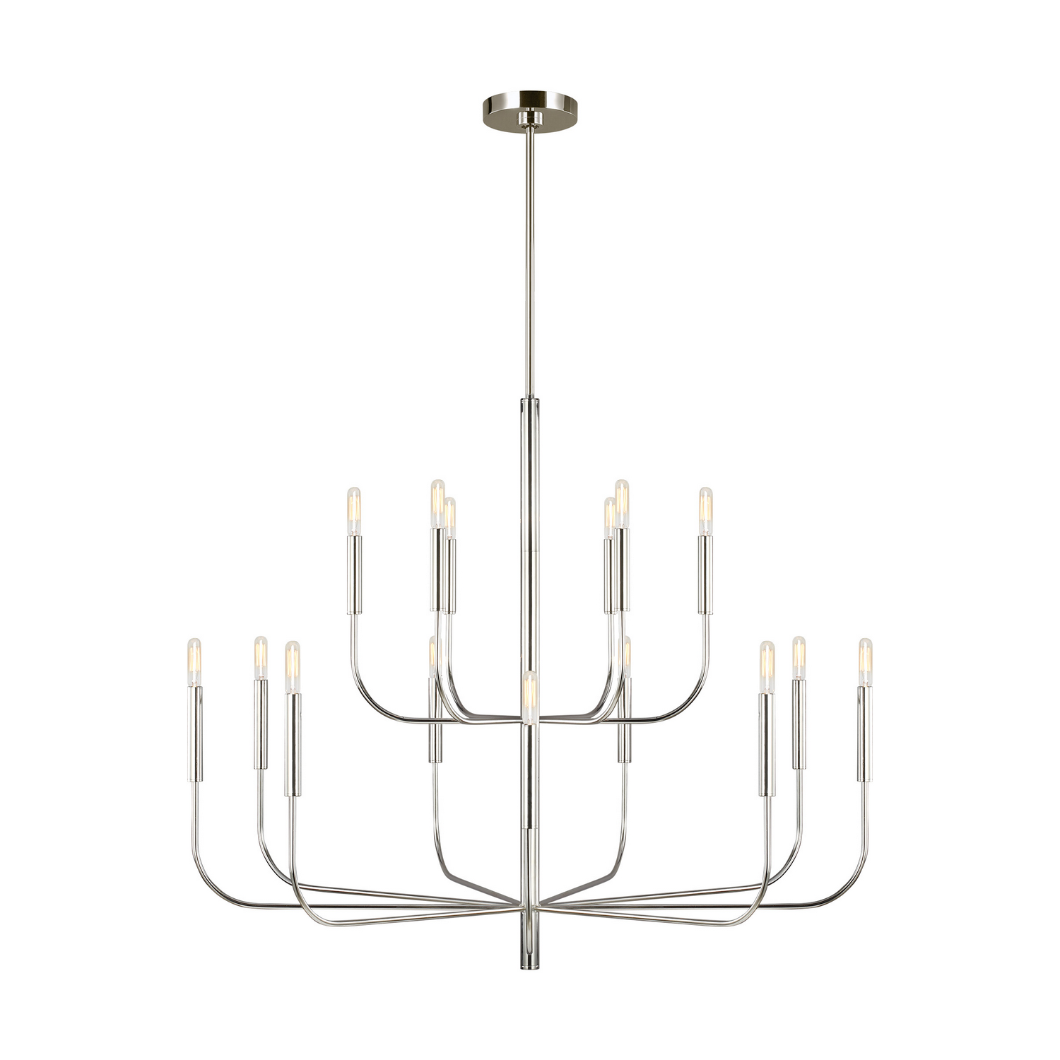 Visual Comfort Studio Brianna 15-Light Chandelier in Polished Nickel by Ellen Degenere