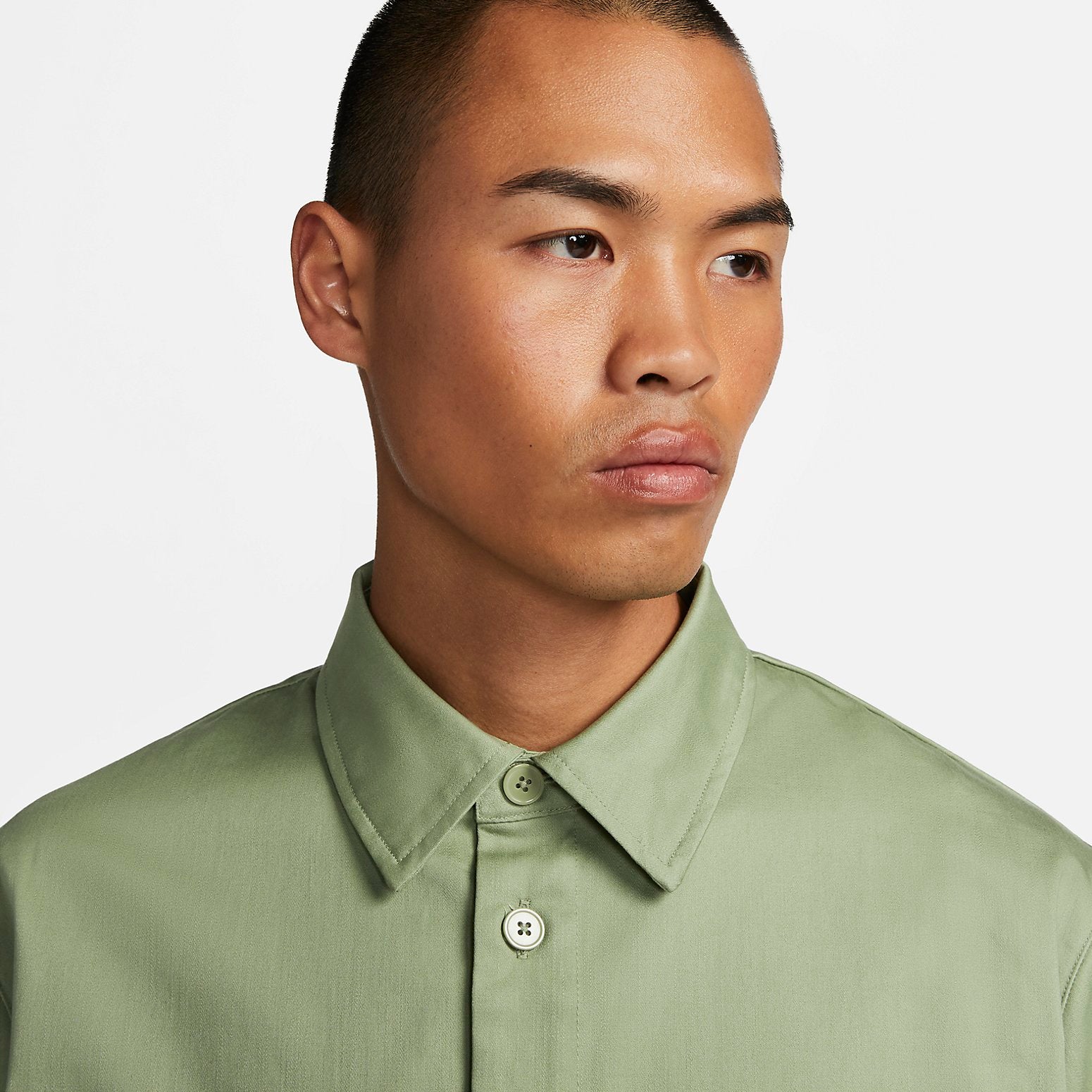 Life Woven Military Button-Down Shirt 'Green'