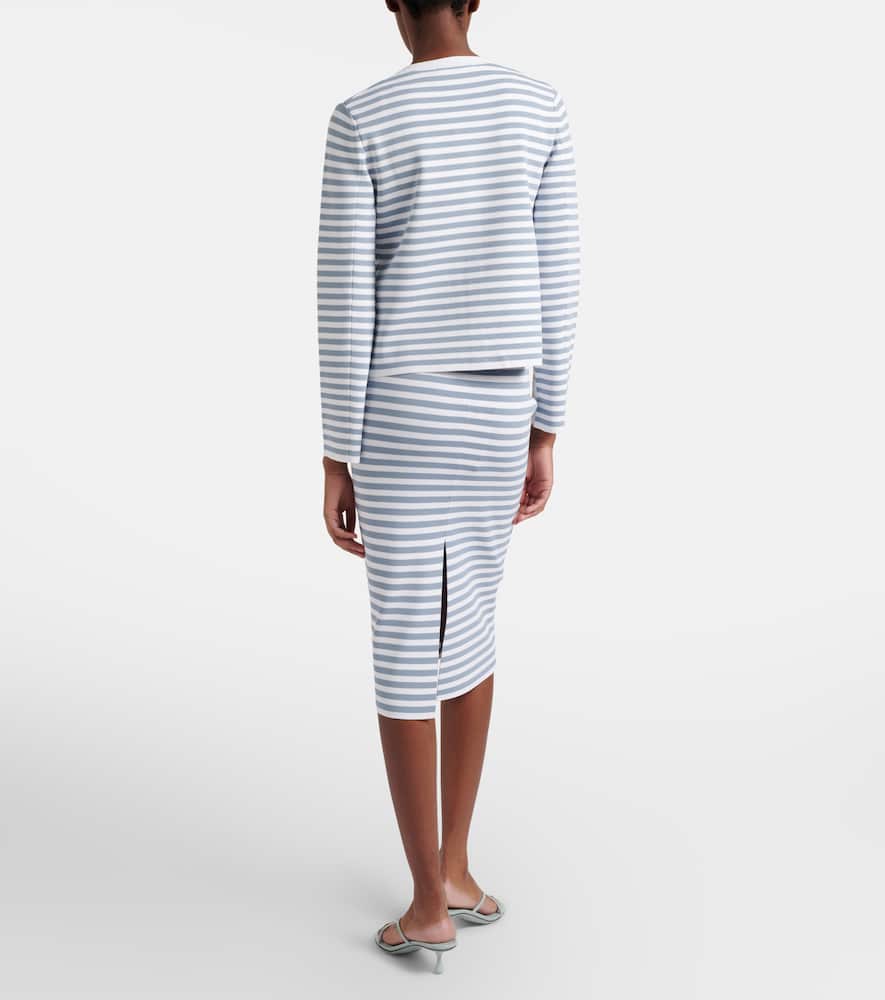 Gennaio striped midi skirt
