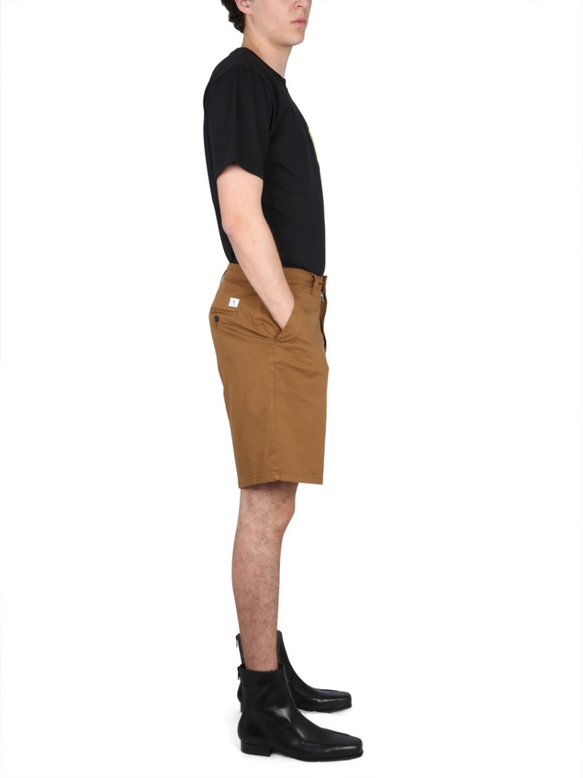Brown Solid Shorts