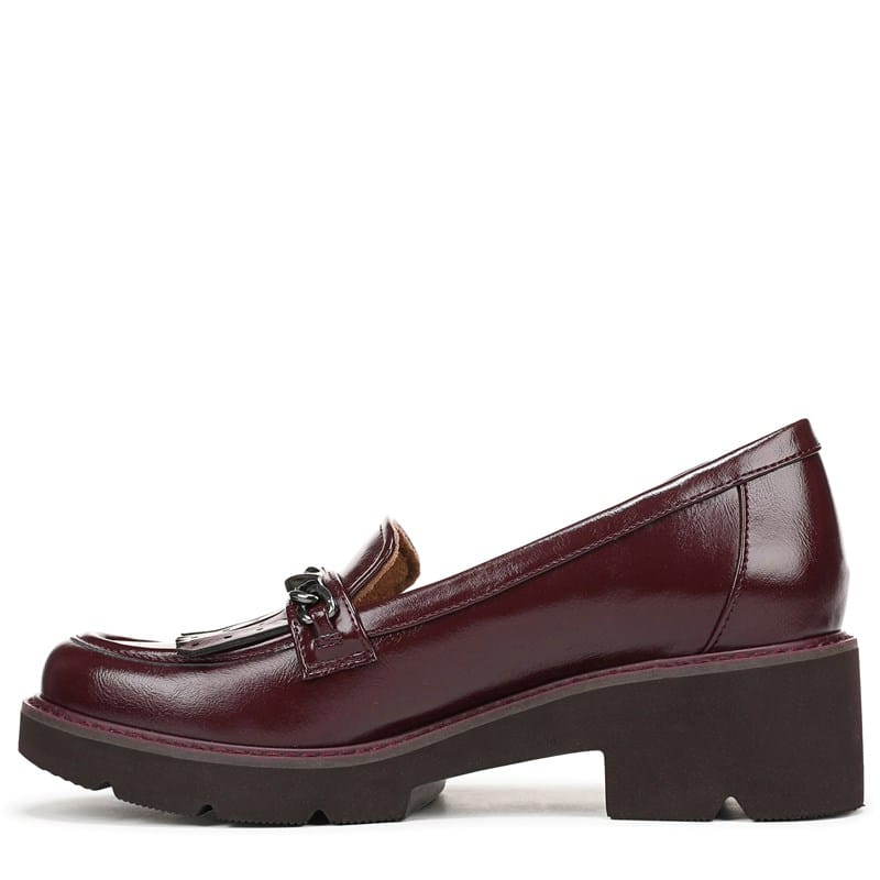 Women's Celia Lug Loafers (Wine Red Faux Leather)