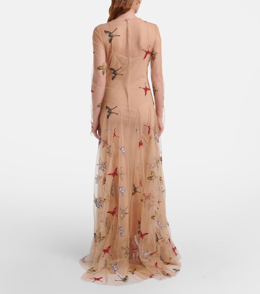 Patch-appliqué maxi dress
