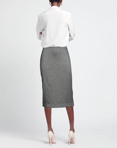 Woman Midi skirt Black Size 10 Polyester, Viscose, Elastane