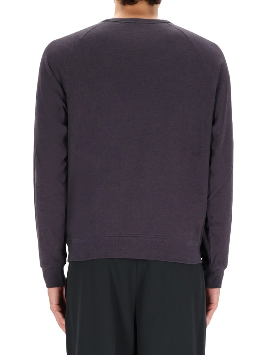 Lemaire - raglan sleeve knit sweater with ribbed he