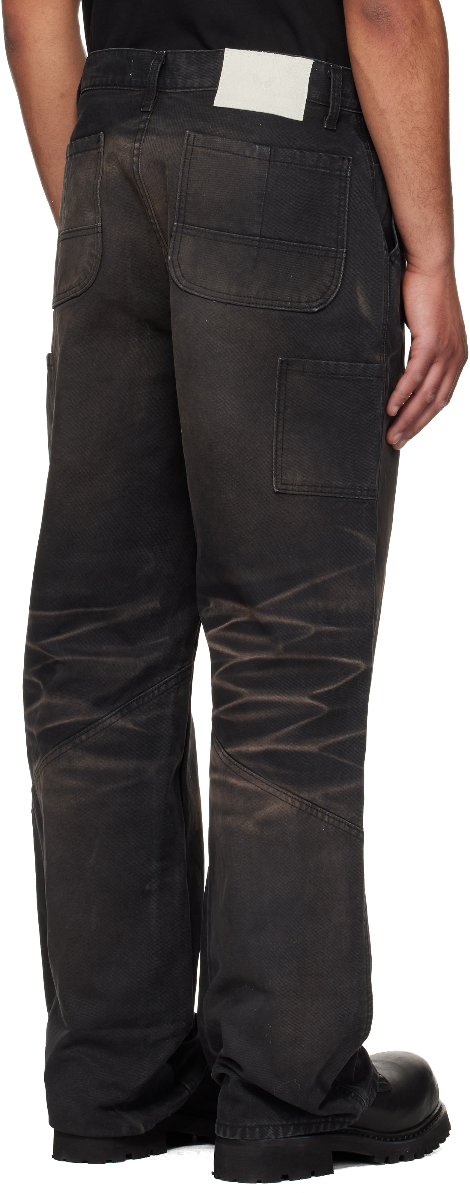 Black Underground Painter Trousers