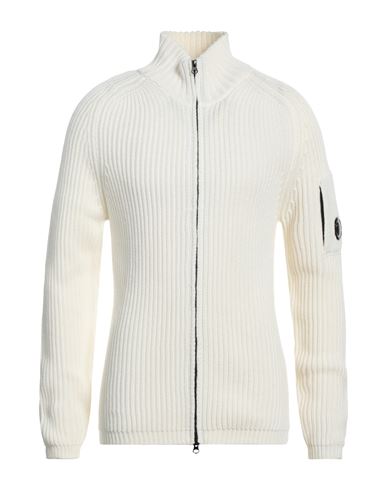 C. p. Company Man Cardigan White Size 34 Wool, Acrylic