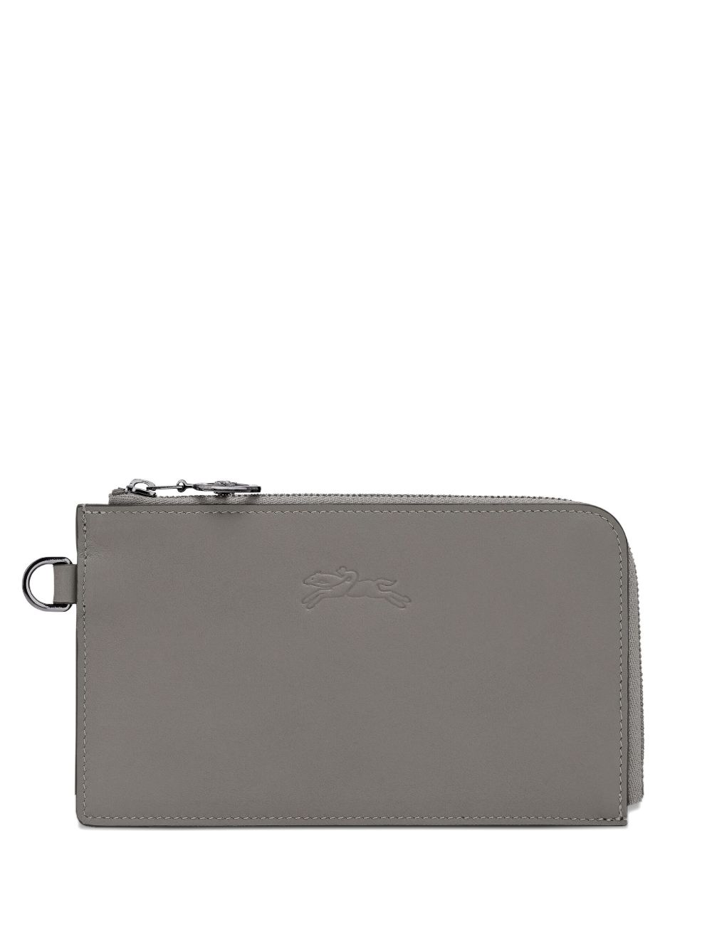 Le Pliage Xtra leather clutch bag - Grey