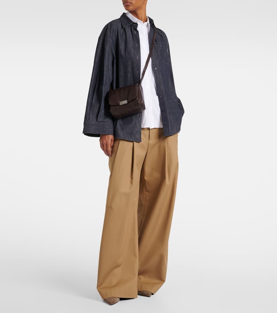 Monili cotton wide-leg pants