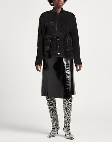 Use Woman Denim outerwear Black Size 10 Cotton, Elastane