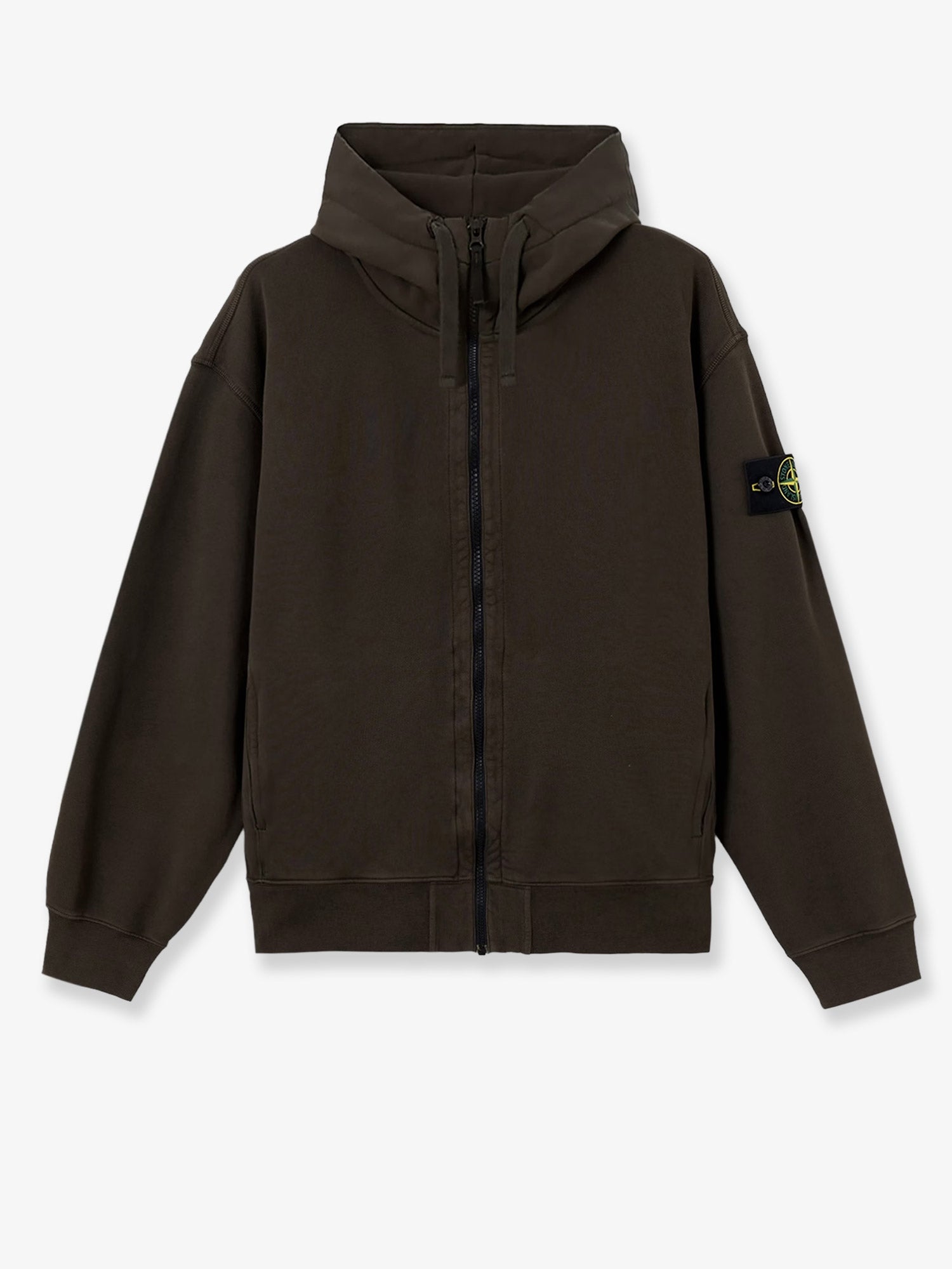 Organic Cotton Zip Hoodie Sweatshirt — Green