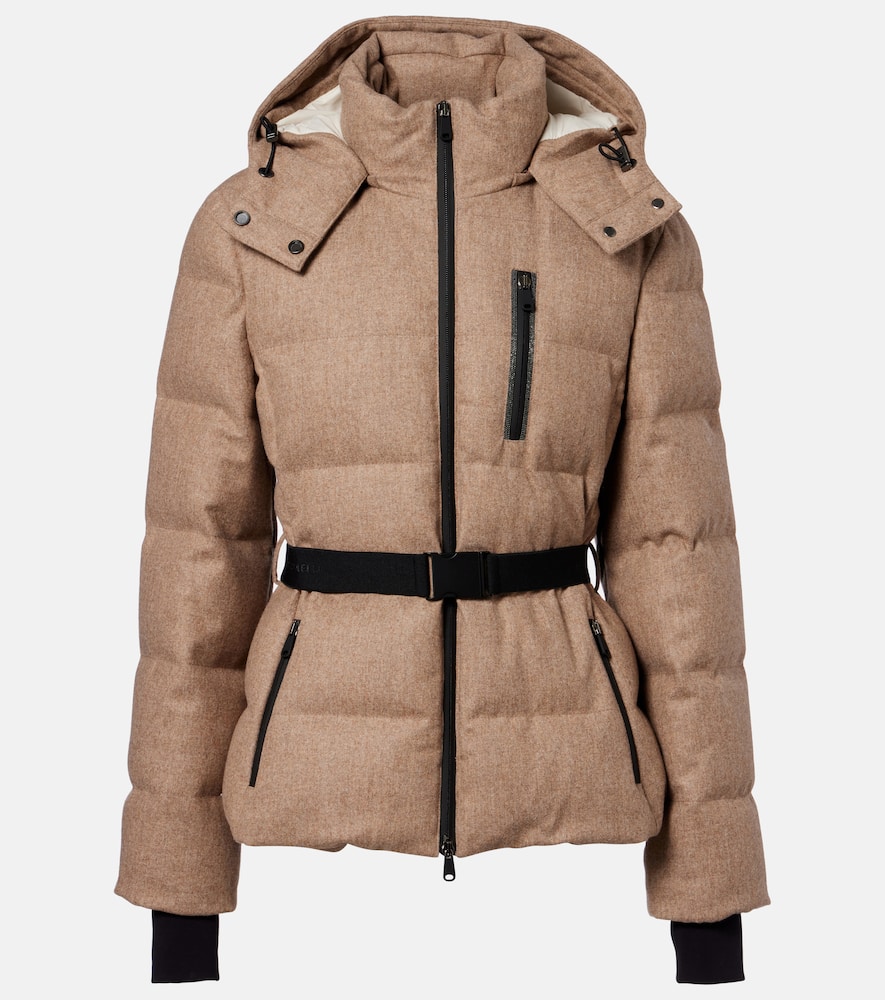 Virgin wool flannel down jacket