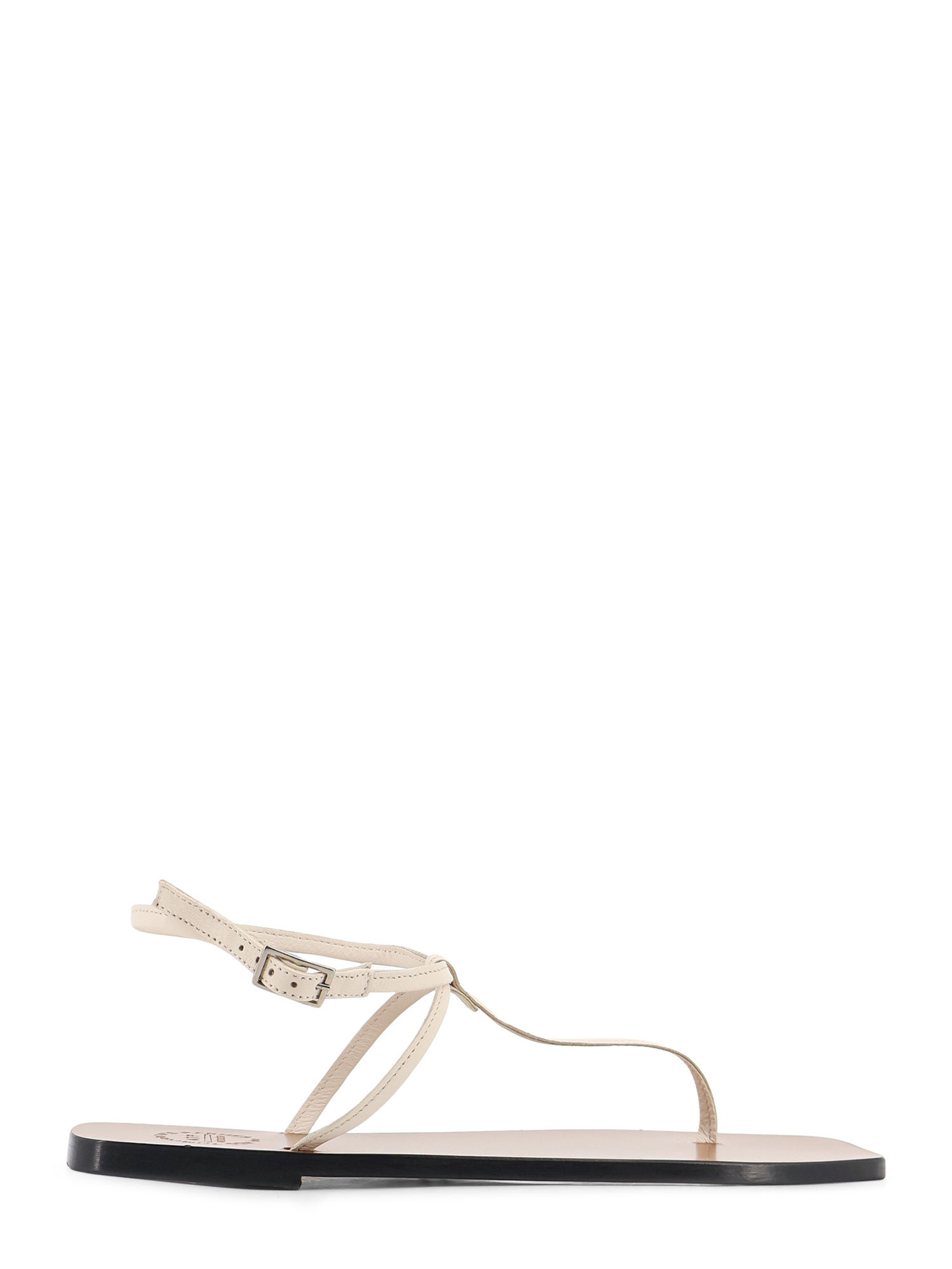 Sandals Linen Pelle - Women