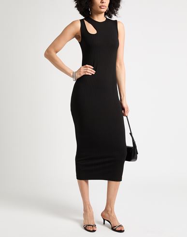 Pinko Woman Midi dress Black Size L Viscose, Elastane