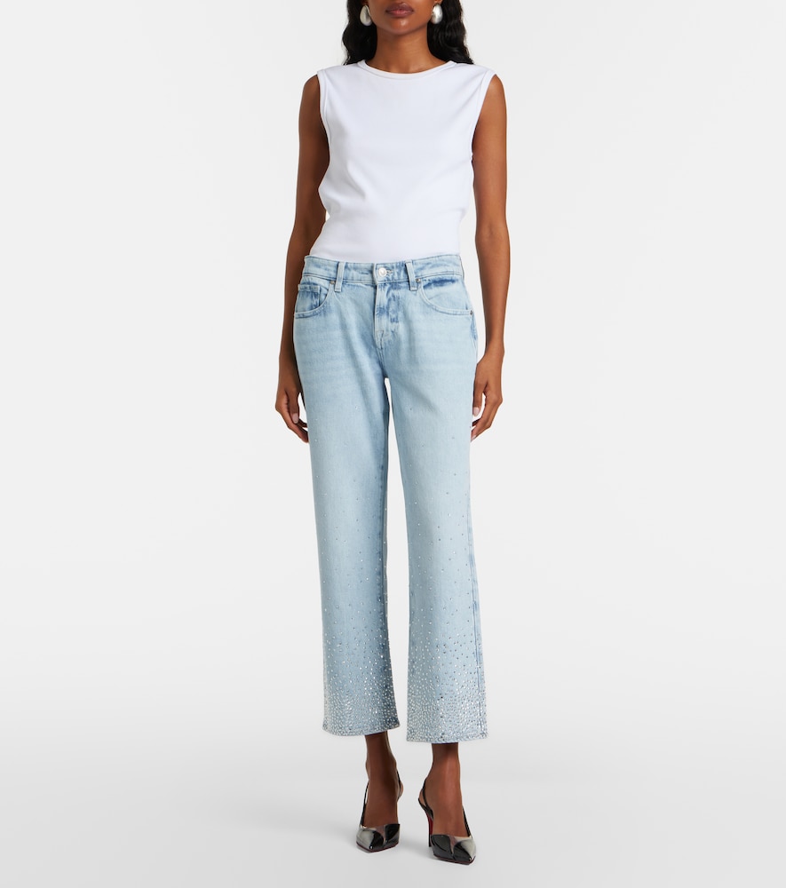 Calie embellished straight jeans