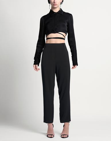 Woman Pants Black Size 6 Polyester, Elastane