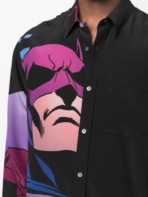 バットマンプリント アシンメトリーシャツ