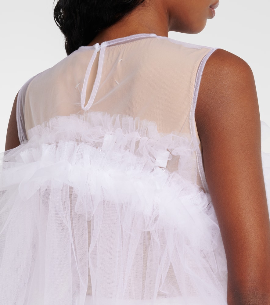 Ruffled tulle top