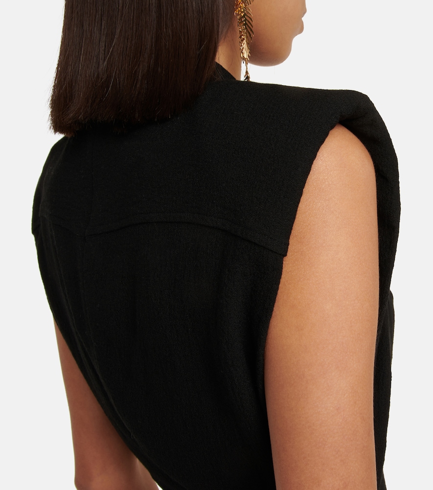 Rosemay cowl-neck cotton midi dress