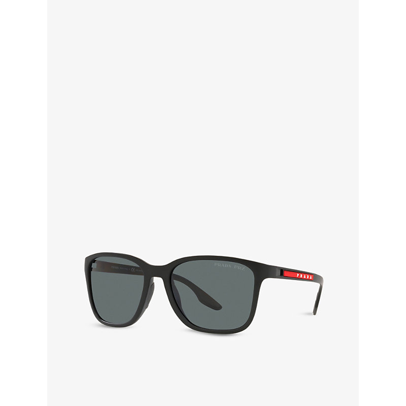 Womens Black PS 02WS Square-frame Acetate Sunglasses