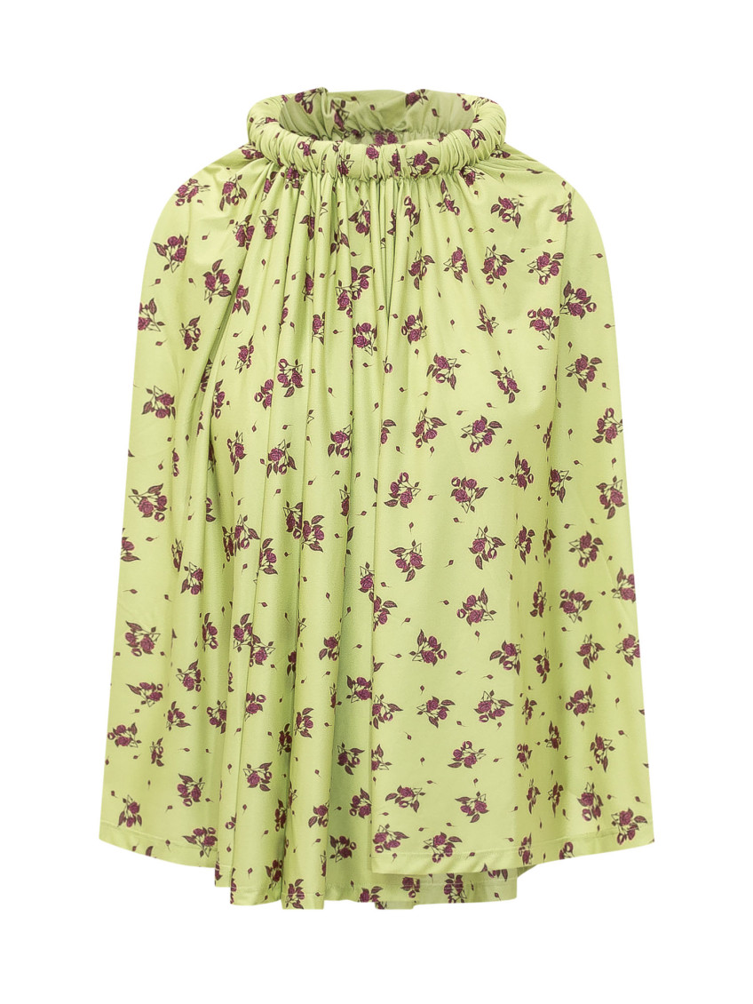 Green Floral Halter Neck Top