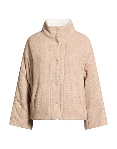 Woman Jacket Light brown Size 6 Viscose, Polyester, Wool, Elastane