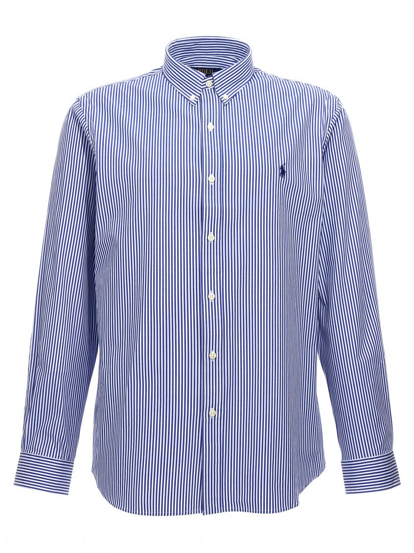 Blue logo embroidered Shirt