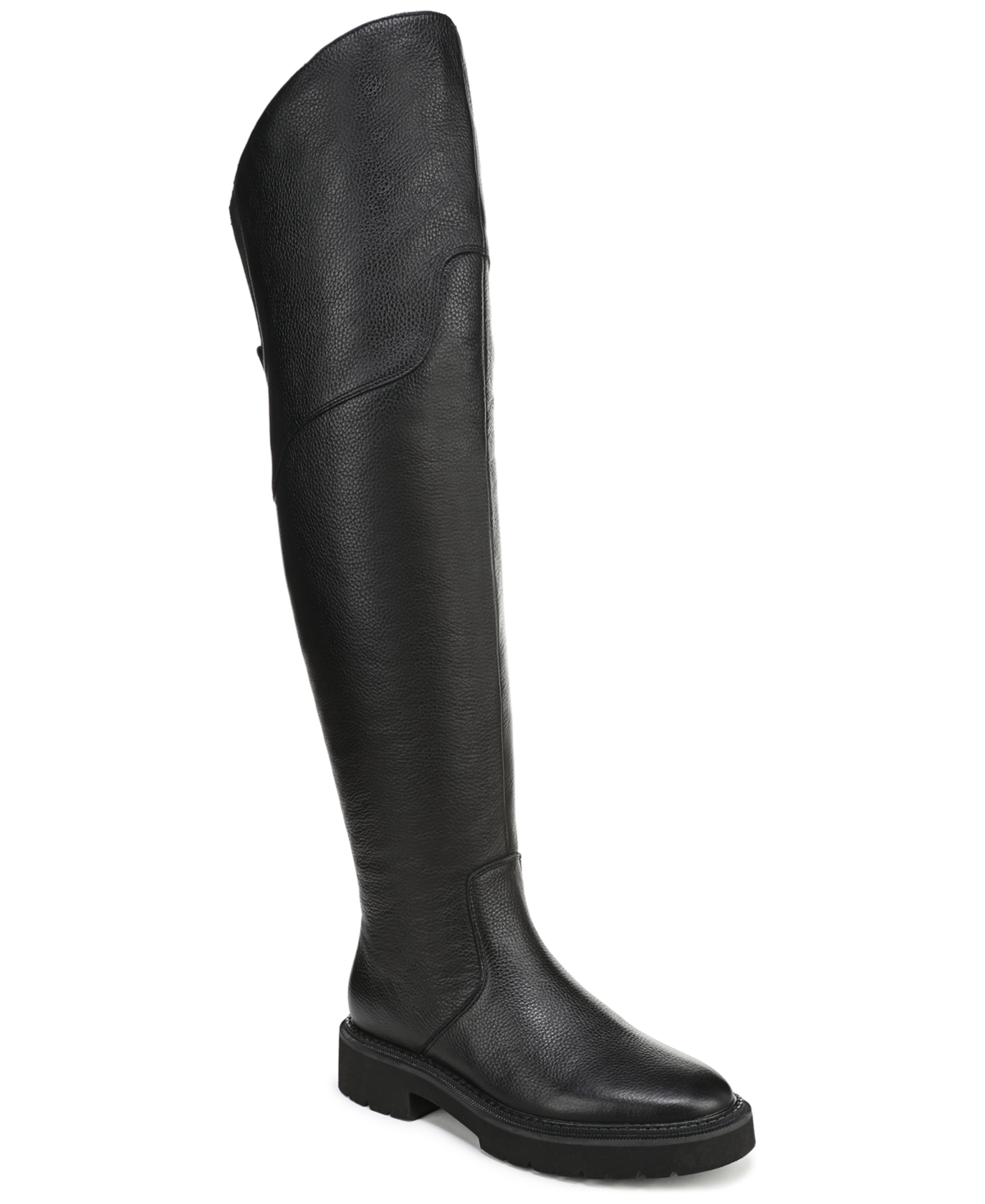 Women's Scarlette Wide Calf Tall Over-the-Knee Boots - Black Leather