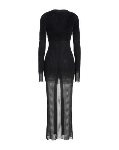 Woman Maxi dress Black Size 6 Polyamide, Mohair wool, Polyester, Wool