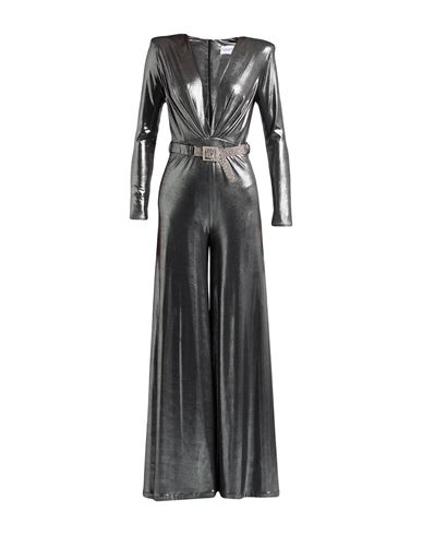 Woman Jumpsuit Grey Size 6 Polyester, Elastane