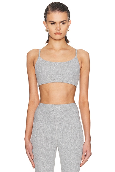 YEAR OF OURS Ribbed Bralette in Heather Grey - Grey. L also in M