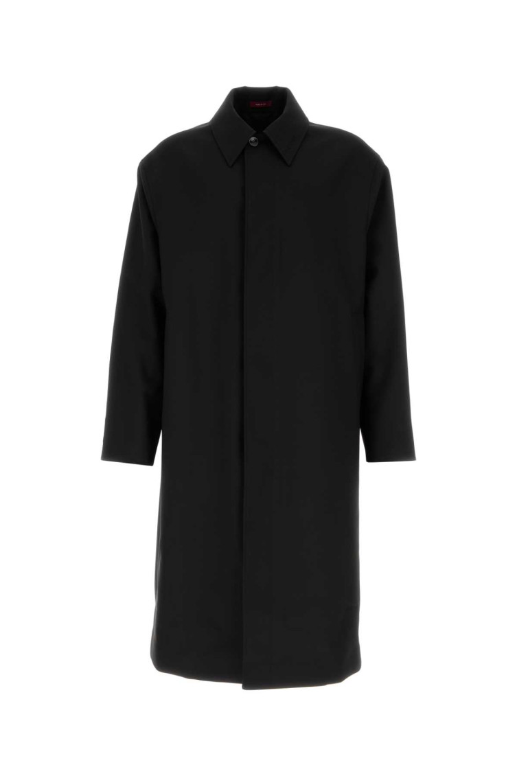 Black Wool Overcoat