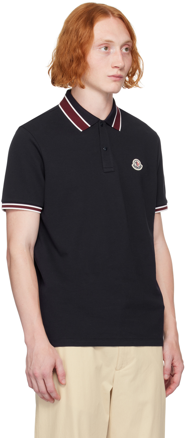 Moncler Navy Two-Button Polo