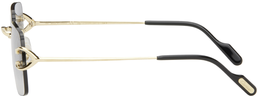 Cartier Gold Rimless Sunglasses